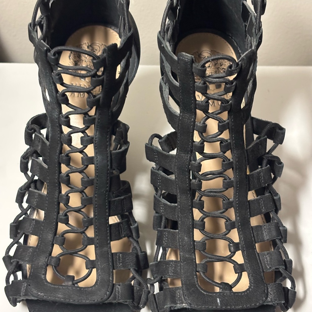 Vince Camuto Black Gladiator Heels